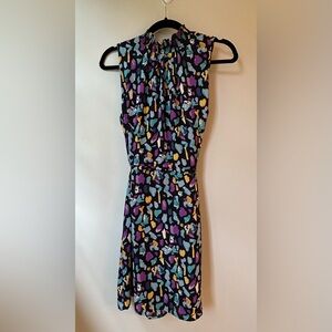 Gibson x City Safari Roselyn Weaver Smocked Mock Neck Dress Women’s Size Small